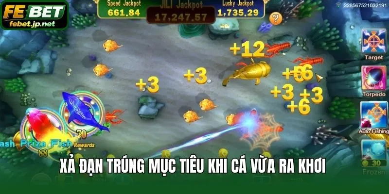 Xả đạn trúng mục tiêu khi cá vừa ra khơi 